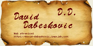 David Dabesković vizit kartica